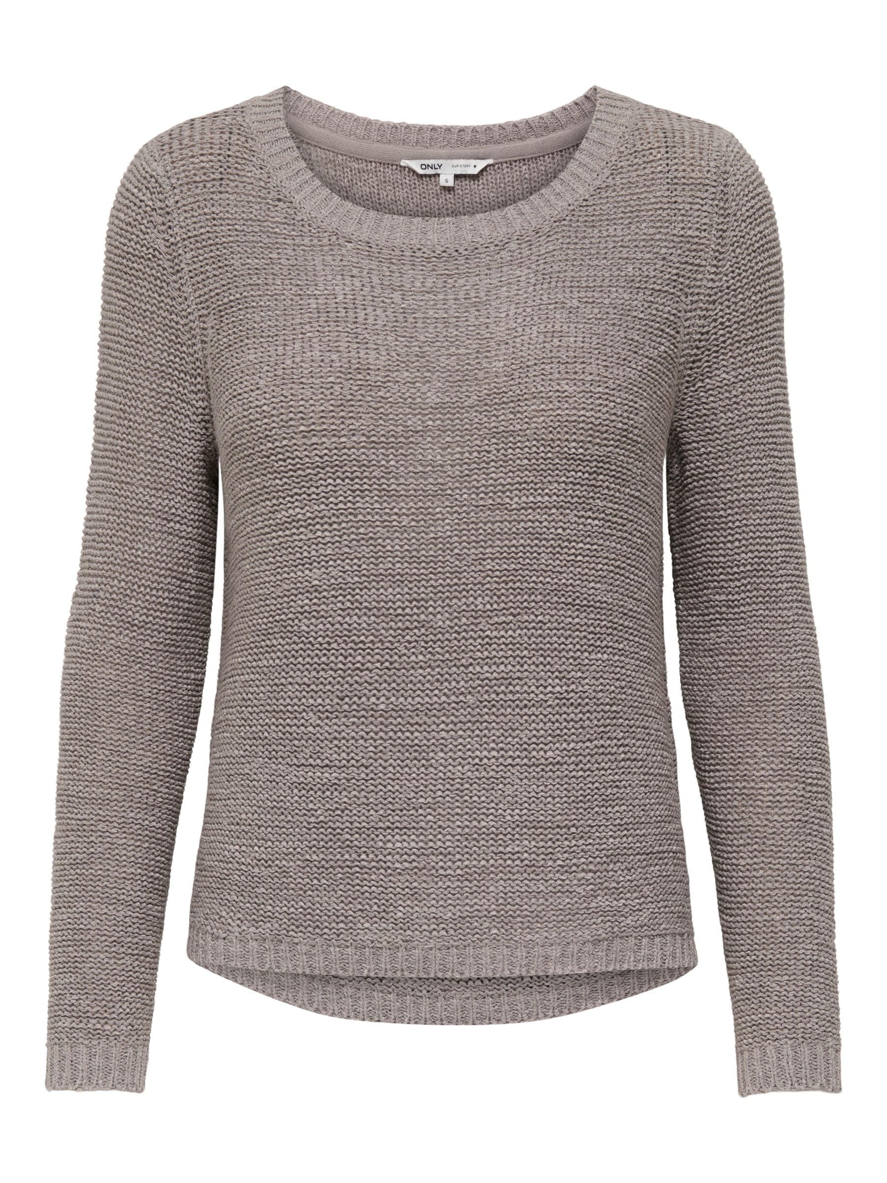 Only Crew Neck Knitted Jumper Women's Grey Extra Small