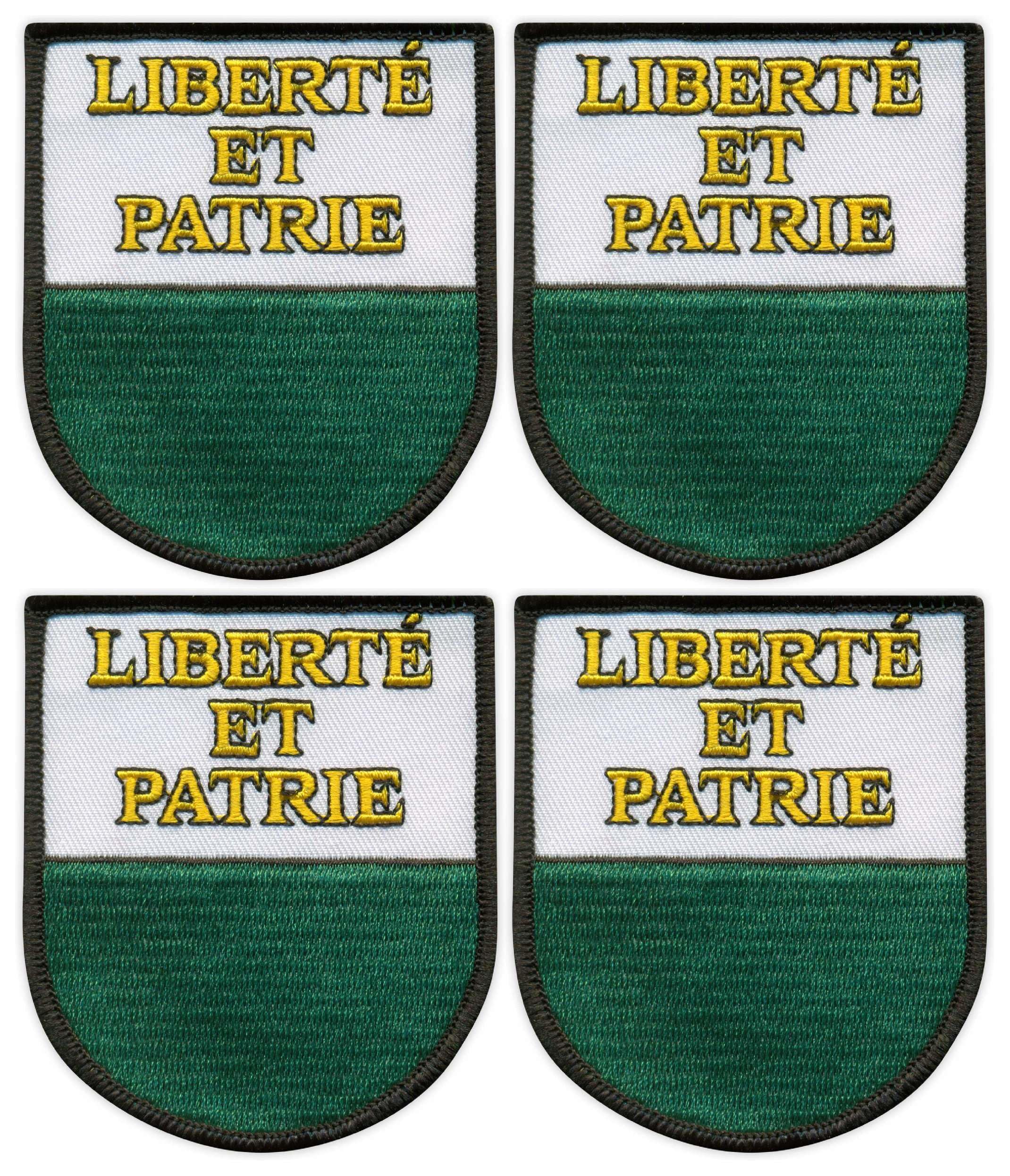 Zestaw Czterech - Patchion Herb Kantonu Vaud - Kantony Szwajcarii - Vaud - Klejona Na Gorąco - Hafciana Łatka/Odznaka/Emblemat