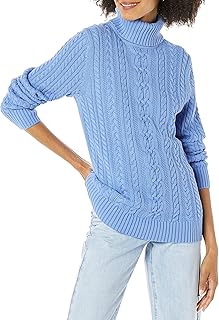 Jersey de Cuello Vuelto y Punto Cable de Tipo Pescador (Disponible en Tallas Grandes) Mujer