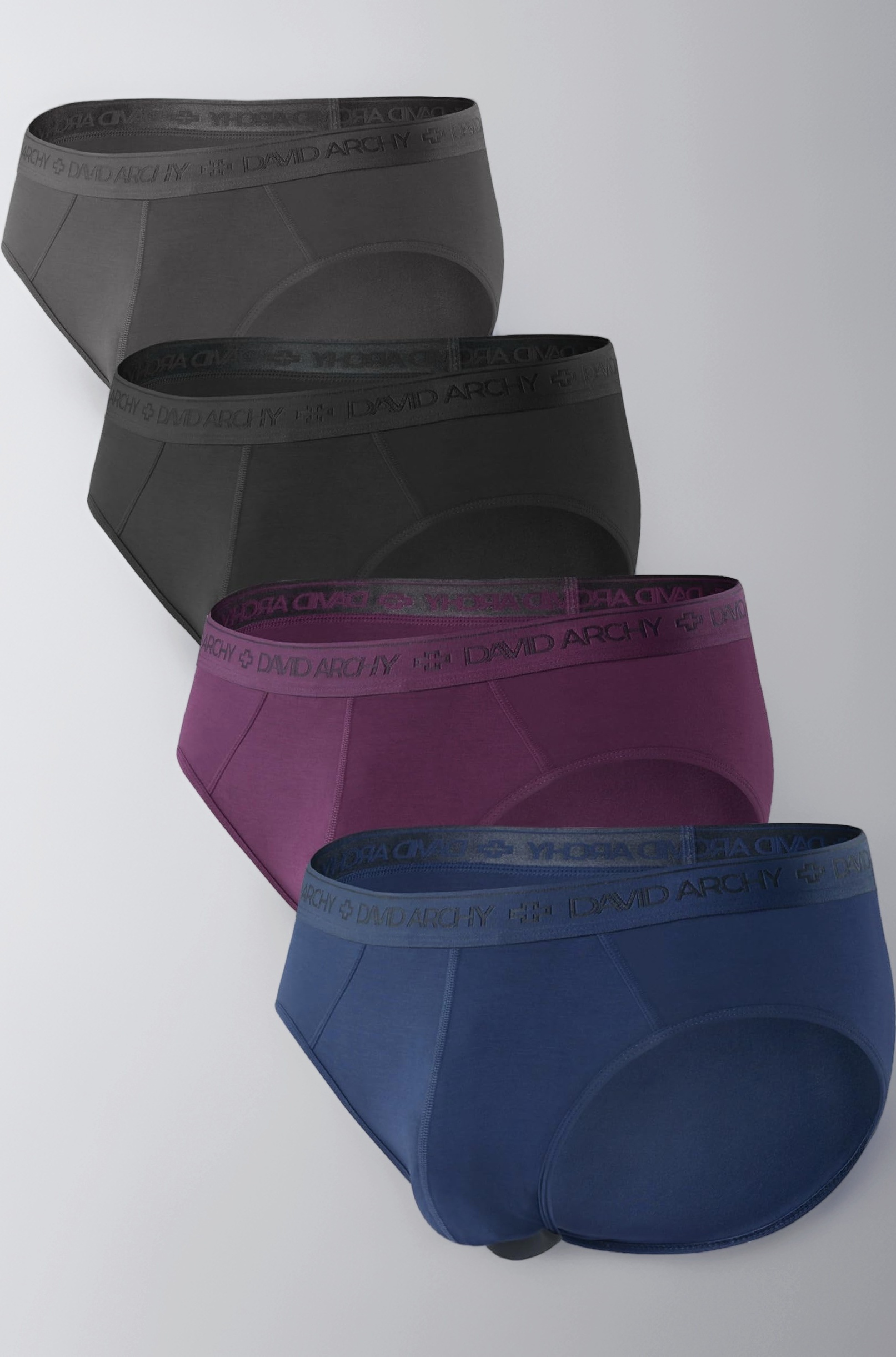 Men's 4 Pack Micro Modal Separate Pouch Briefs with Fly