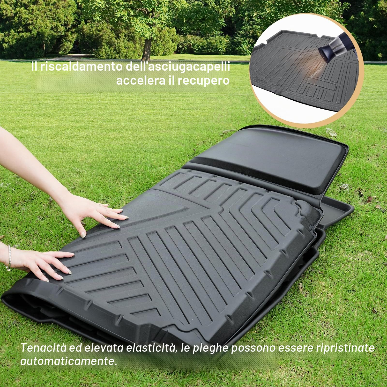 ECOZEN Vasca Baule per BMW x1/ix1 U11 2022-2026 3D Specifica In TPE Proteggi Bagagliaio auto, BMW x1 ix1 U11 Tappetino del bagagliaio con bordino rialzato resistente impermeabile tutte le stagioni