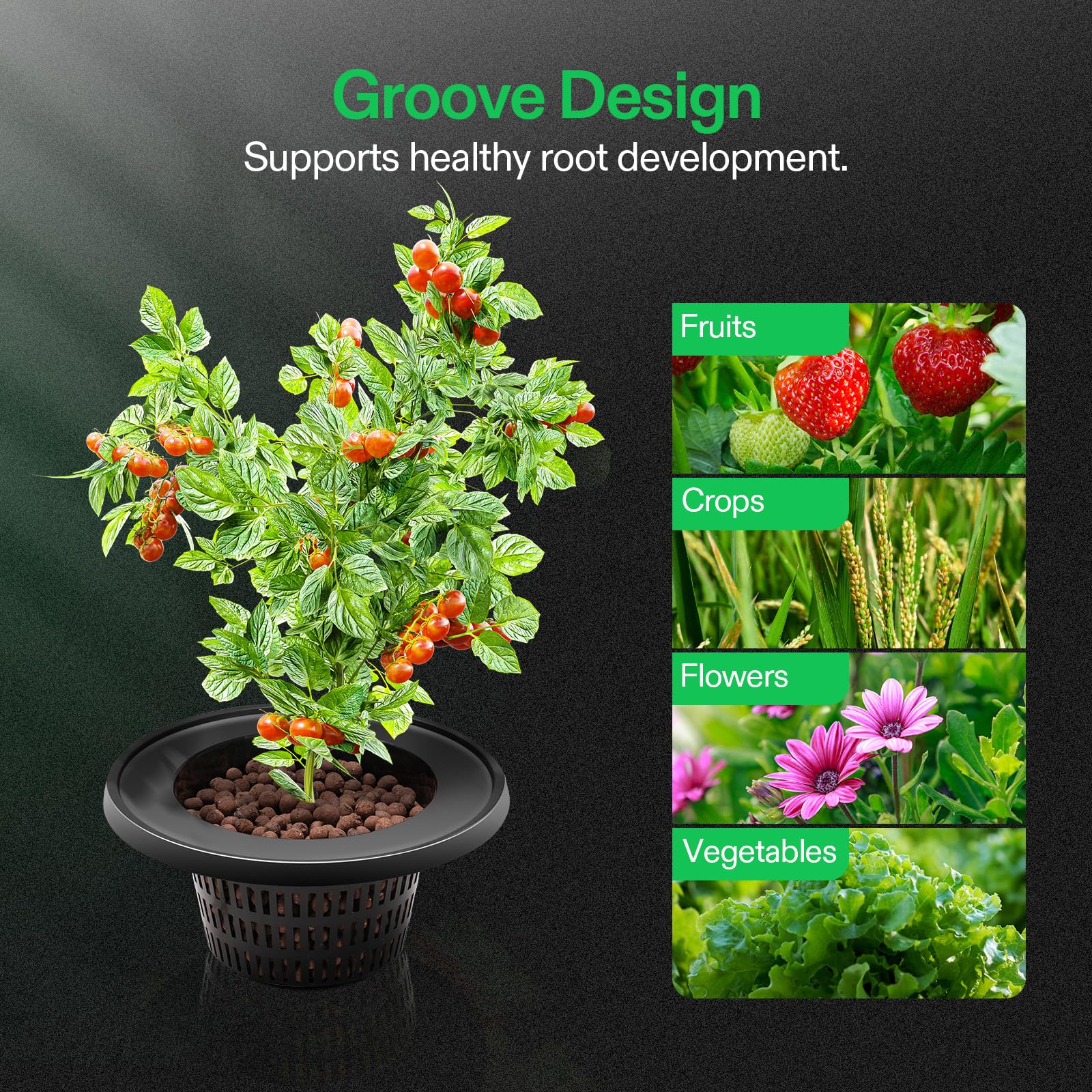 VIVOSUN- Sistema de cultivo hidropónico DWC con kit de goteo superior, sistema de riego por goteo de recirculación de 5 galones con manguera de aire multiusos, bomba de aire y piedra difusora (8 balde