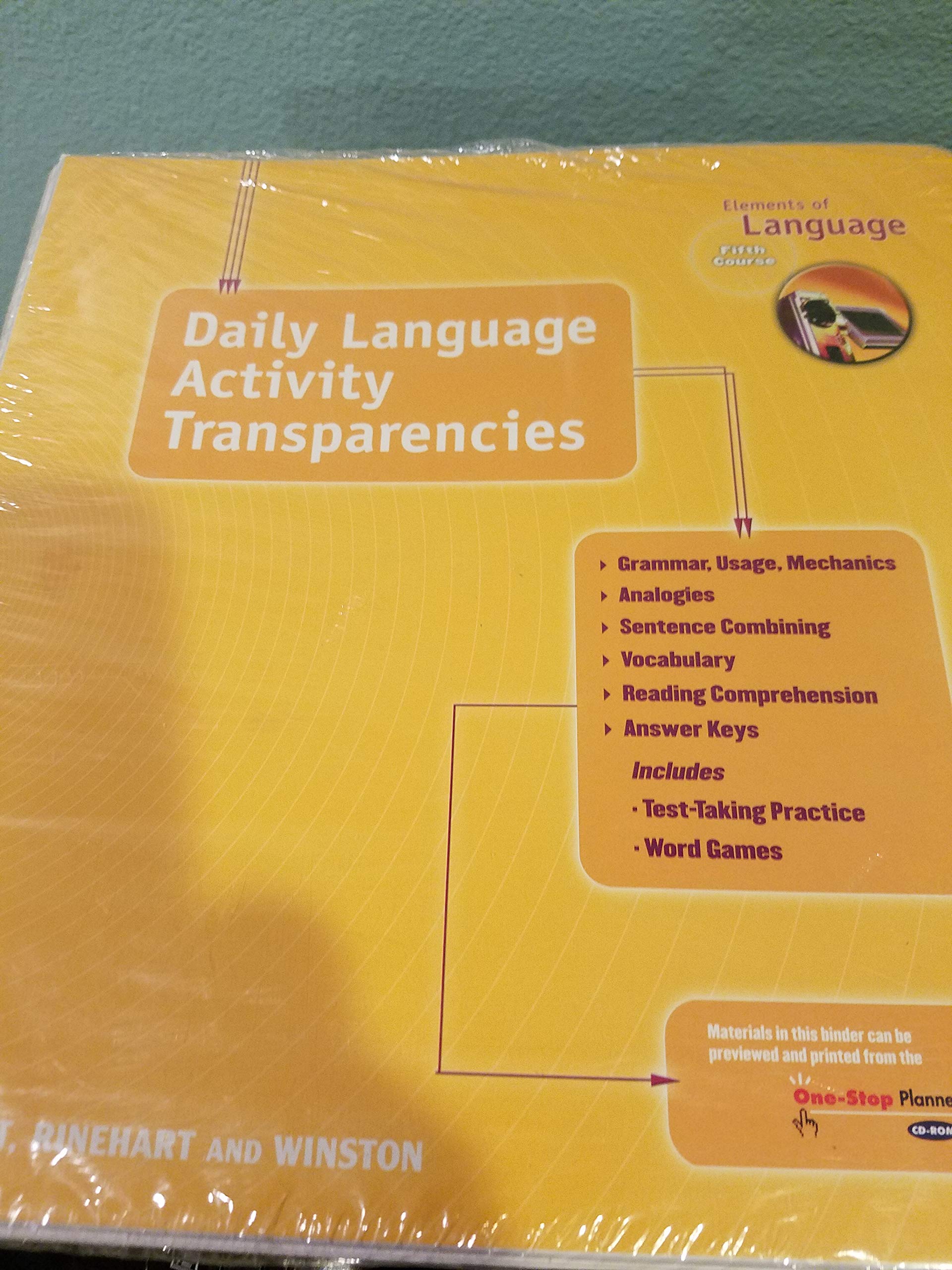 Elements of Language Daily Language Activity Transparencies