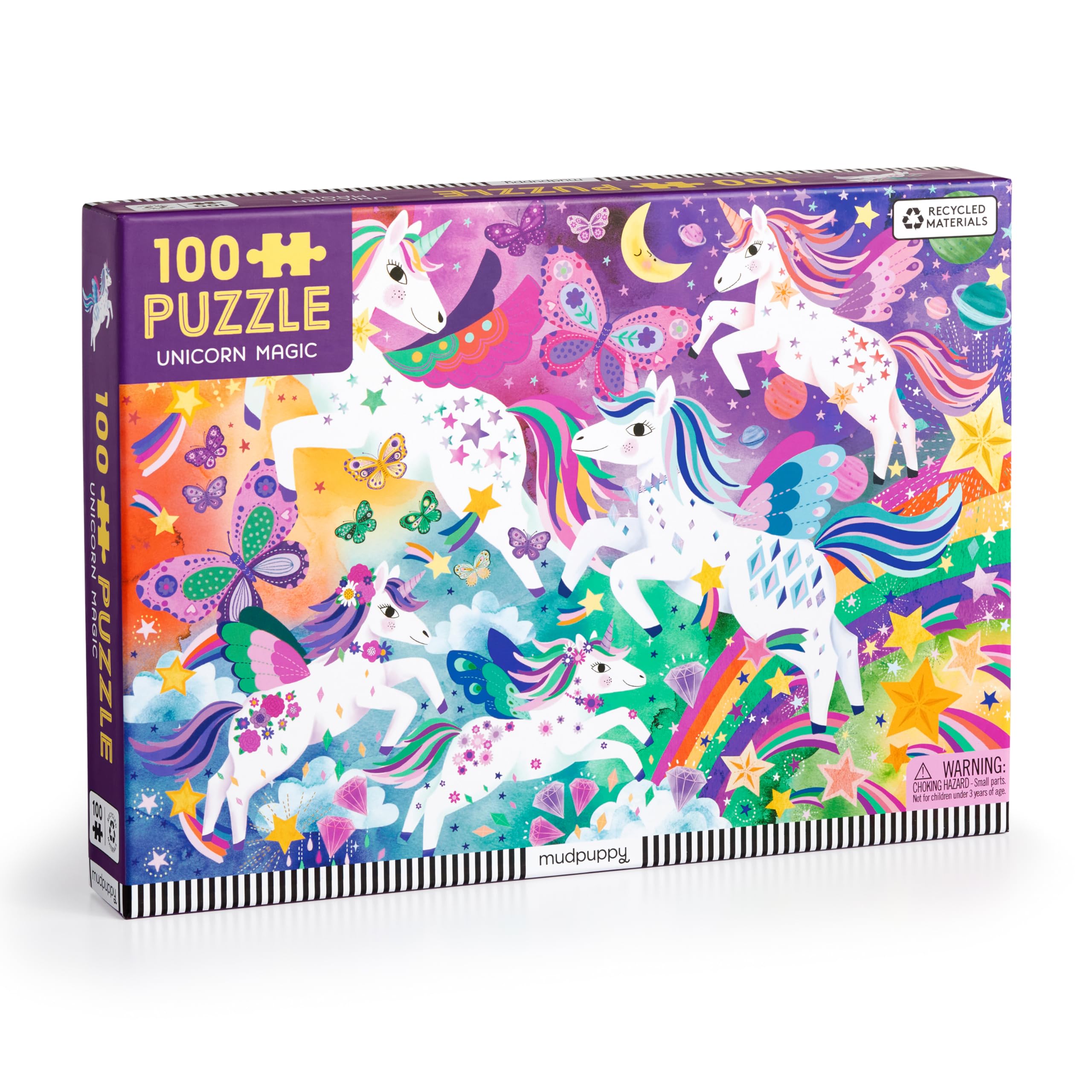 Mudpuppy Unicorn Magic – 100 Piece Jigsaw Puzzle with Colorful and Fun Illustrations of Sparkling Unicorns for Children Ages 5 and Up