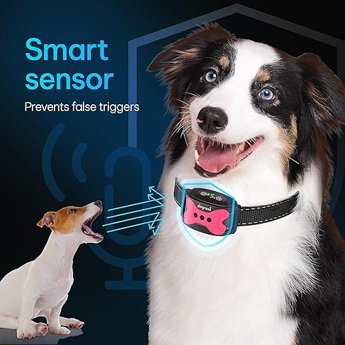 Miniatura 3 de Collar antiladridos recargable inteligente sin golpes para perros pequeños, medianos y grandes, control de ladridos impermeable con 5 niveles de