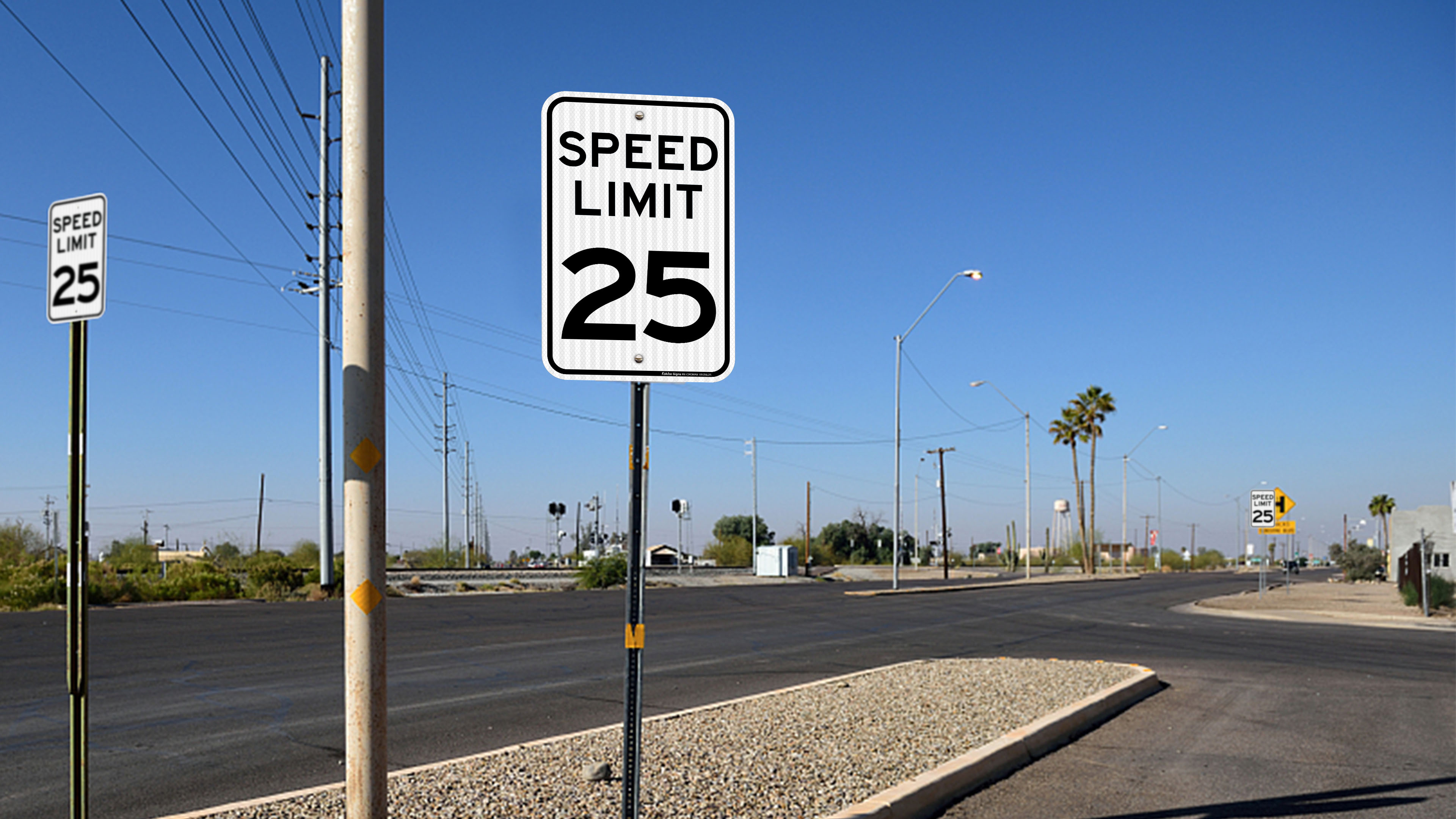 ハイウェイサイン　１８inch 2 Pack 18 x 12 Inch Aluminum Traffic Signs - 25 MPH Speed Limit