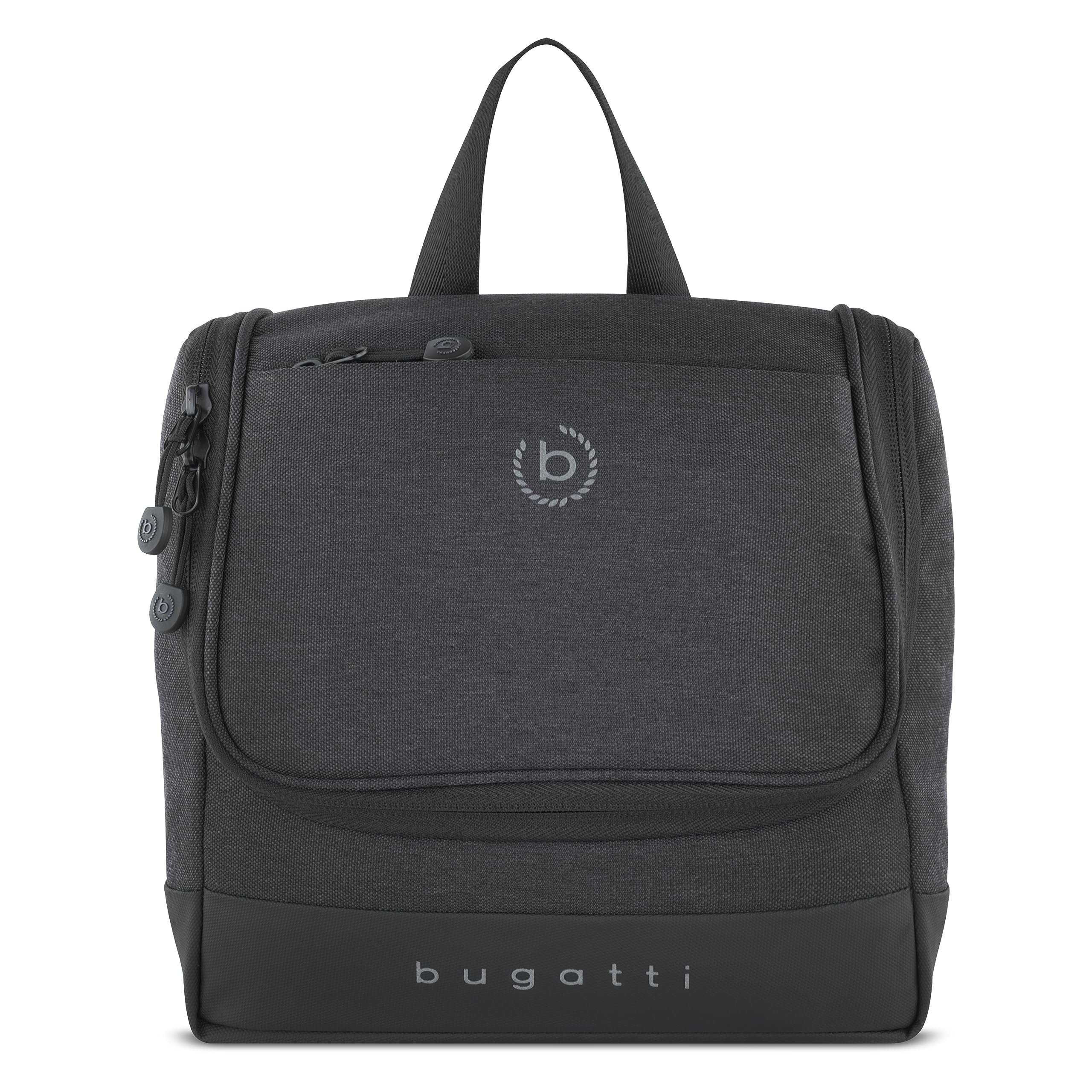 bugatti Universum Kulturbeutel XS zum Aufhängen – Schwarze Kulturtasche für Damen & Herren