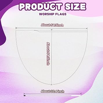 Baisdan 54x54 Worship Flags for Dance Church, 2 Pack Praise Dance Flag Set, Beginner-Friendly Praise Flags With Flexible Rods & Carrying Bag, Purple