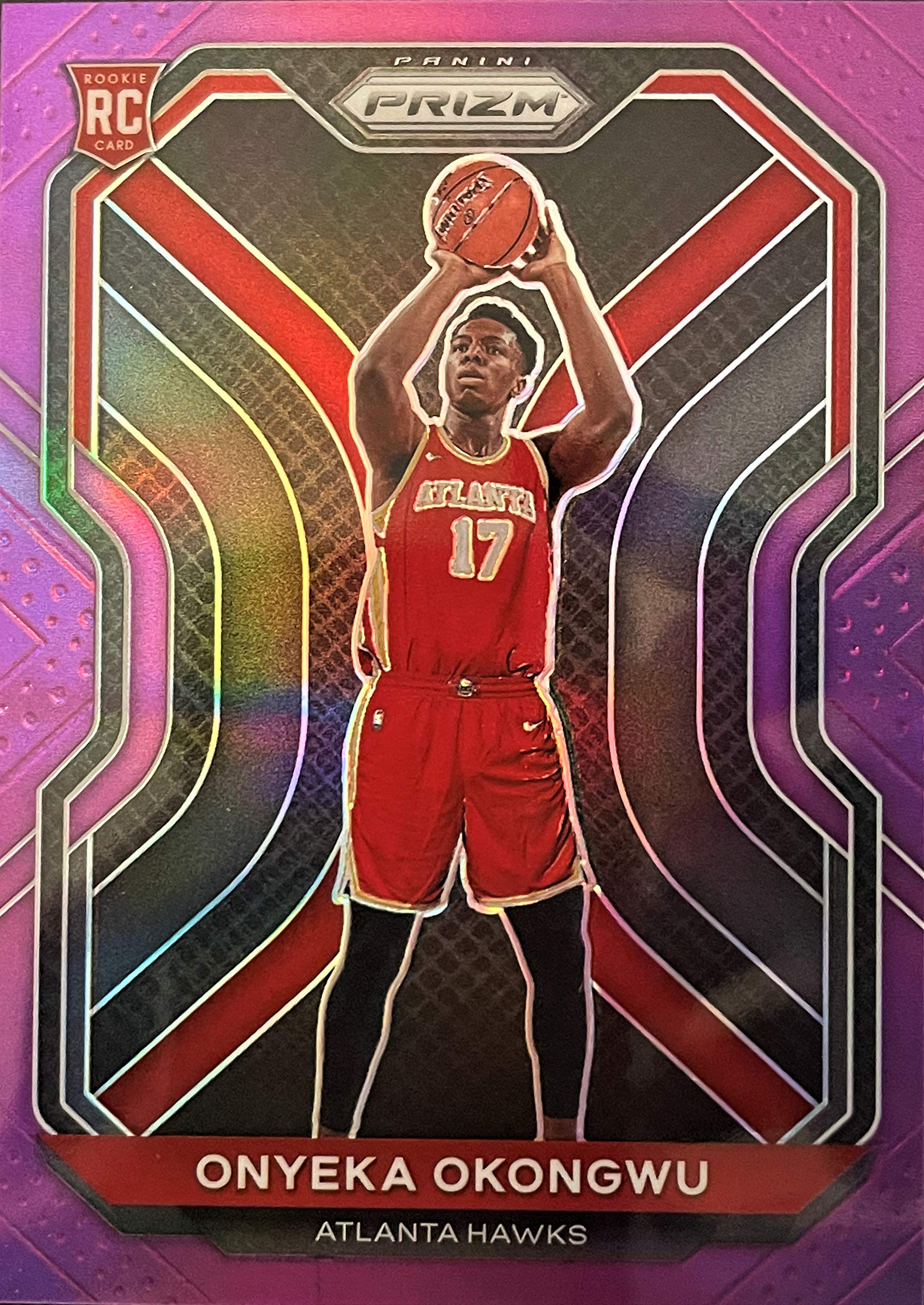 Amazon.com: 2020-21 Panini Prizm Basketball ONYEKA OKONGWU Rookie Card -  Rare PURPLE Prizm Rookie - Serial #28/99 (only 99 exist) - Atlanta Hawks :  Collectibles & Fine Art