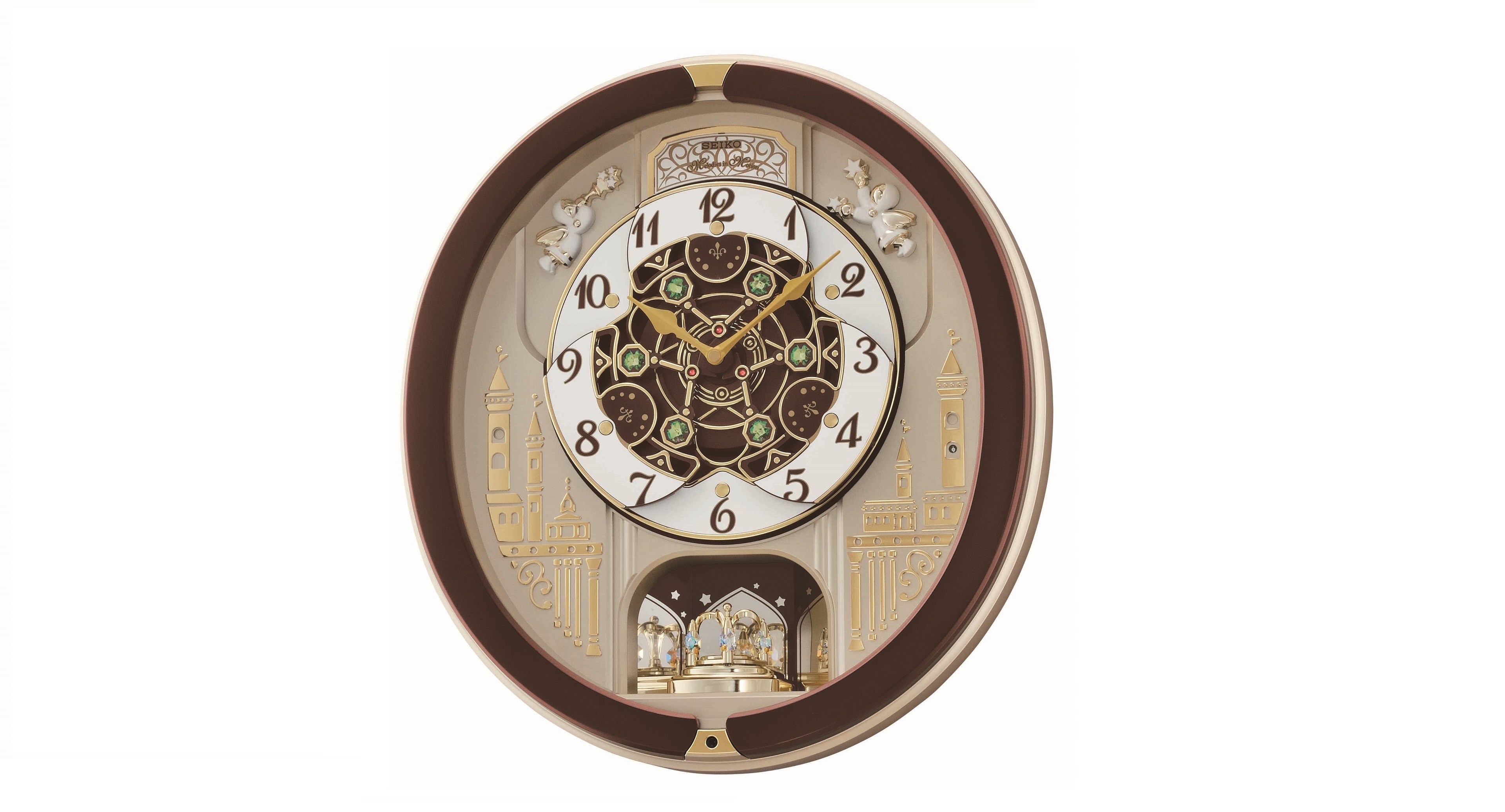 Amazon.com: Seiko QXM291BRH 18 Melodies in Motion Wall Clock with