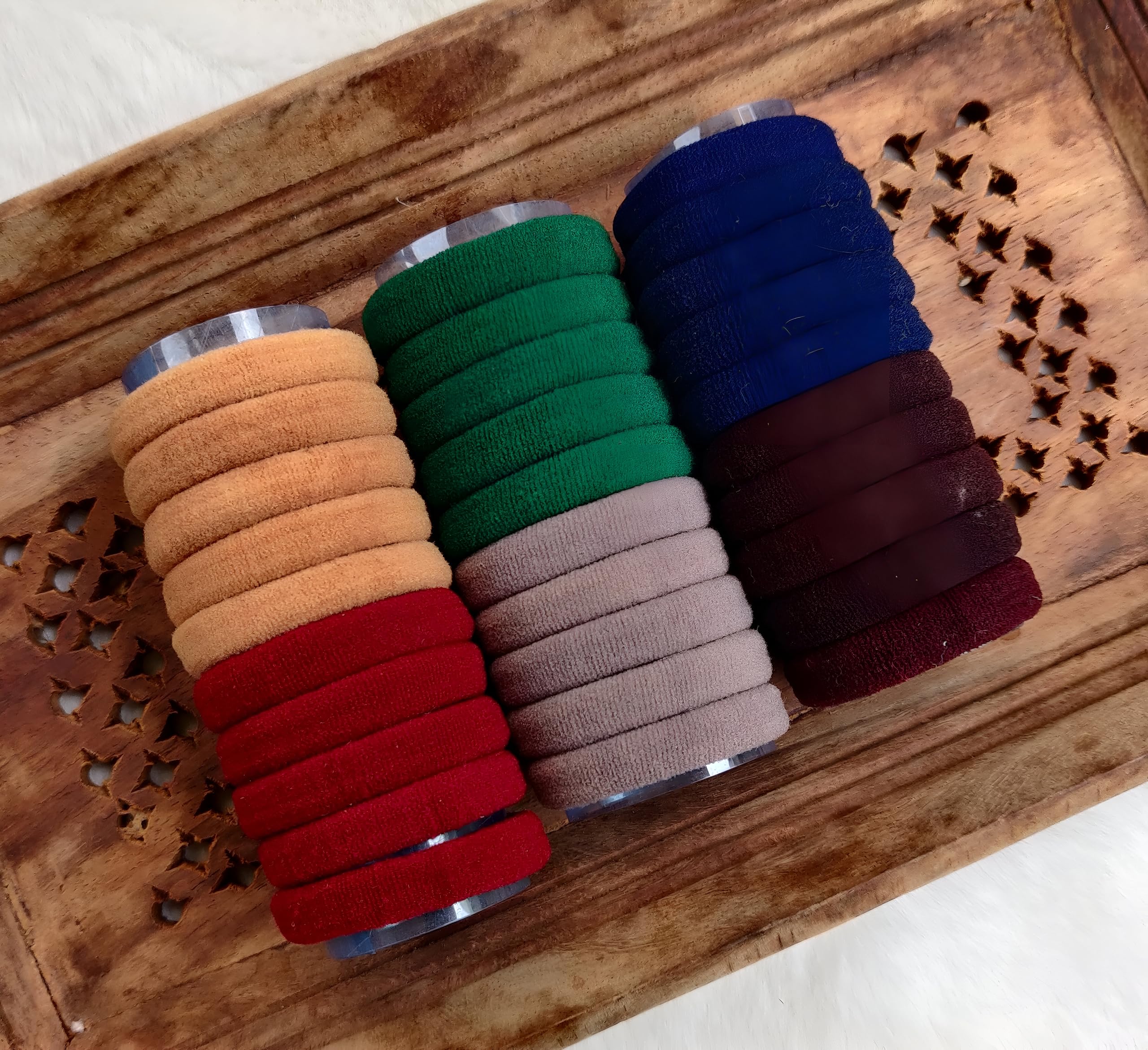 shri Pack of 30 Ponytail Holder Elastic Hair Rubber Bands for Girls/Women, Buns, Hair tie (Pack of 30)-picture-23