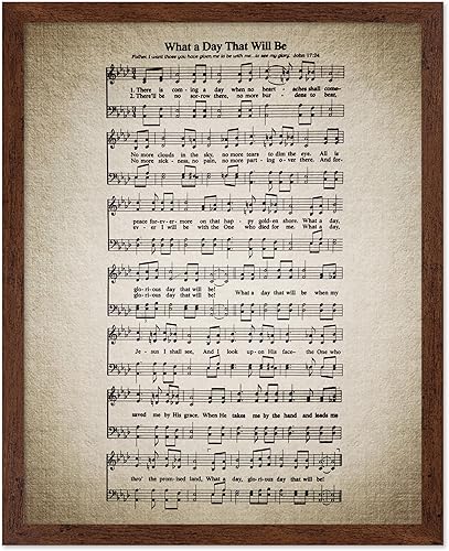 Miniatura 11 de Poster Master Póster vintage con texto en inglés «How Great Thou Art», impresión de partituras de música retro, arte de pared de himnario, regalo