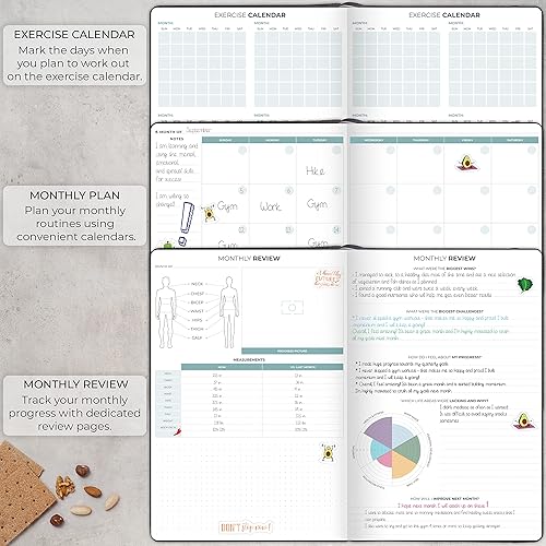 Miniatura 4 de Clever Fox Planificador de comidas PRO - Diario semanal de preparación de comidas con lista de comestibles y rastreador de pérdida de peso - Libro