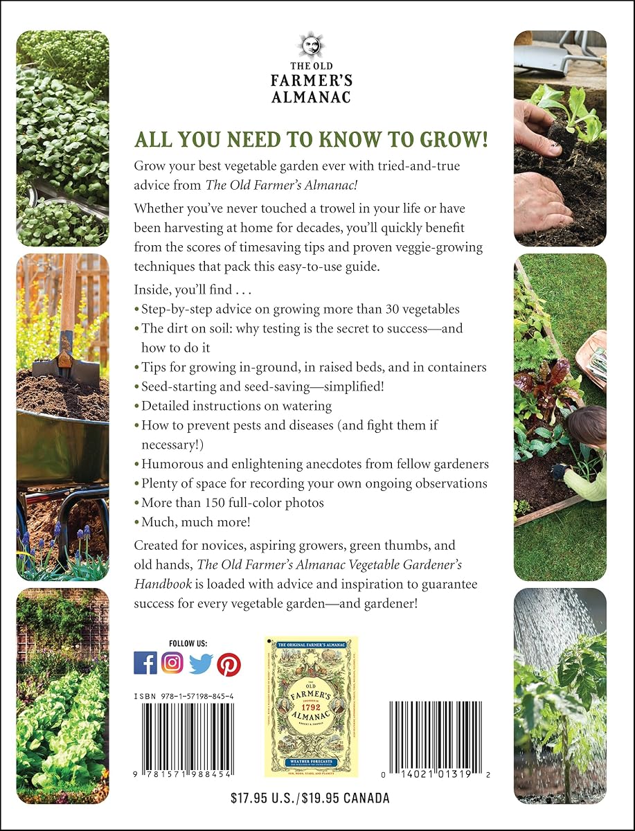 The Old Farmer's Almanac Vegetable Gardener’s Handbook: Essential Step-by-Step Advice for Growing Vegetables and Achieving Success image 1