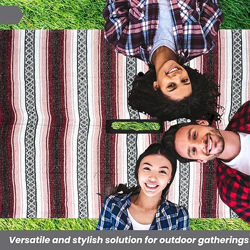 Miniatura 3 de Poncho mexicano Baja Poncho 100 cálido y cómodo abrigo de invierno Sarapes Mexicanos