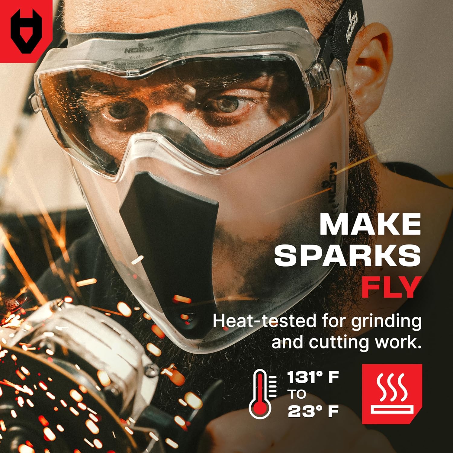 NoCry Safety Face Shield Mask for Work with Premium Anti Fog and Anti Scratch Technology — Durable ANSI Z87.1 Certified Grinding Face Shield with Extreme Impact Resistance - Image 7