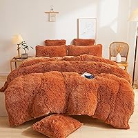 Vista 18 de XeGe juego de funda de edredón de terciopelo de lujo ultrasuave, juego de cama de 2 piezas, 1 funda de edredón de piel sintética y 1 funda