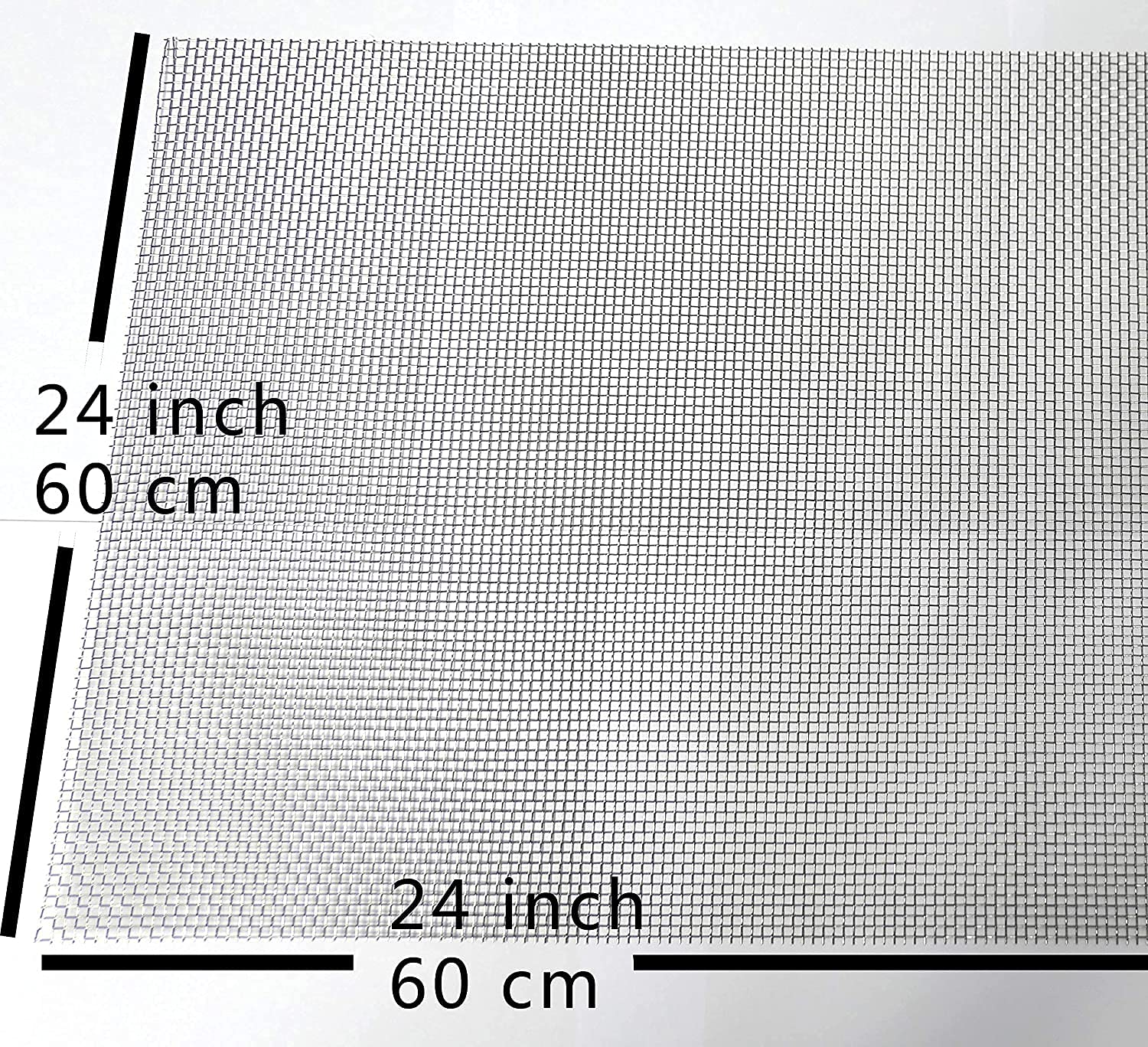 Black Friday - 80% OFF Woven Wire 20 Mesh 24X24 60cm X60cm x0.9mm Medium, Gauze Stainless Steel 304L 52% Open Area