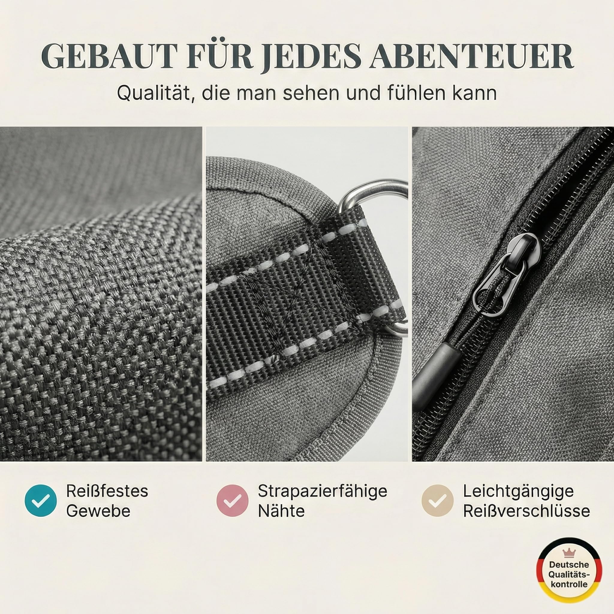 HUND IST KÖNIG Borsa per cani e accessori per cani – Robusto marsupio per cani – Borsa per cibo per cani con dispenser per sacchetti, scomparto per cellulare e tracolla per cavi flessibili