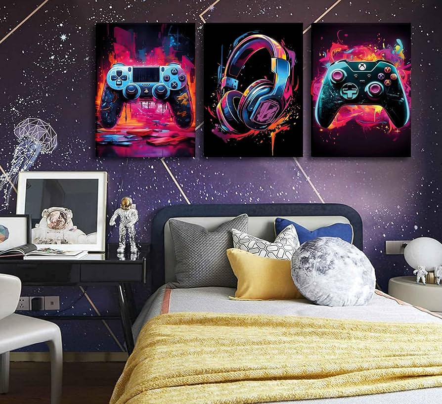 色鉛筆画 絵画 ゲームのコントローラーの絵 原画 A4大(約22cm