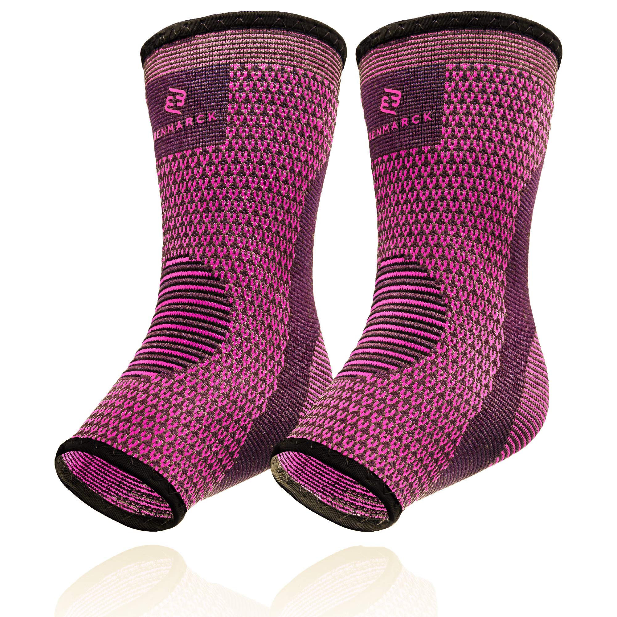 Achilles Tendon Support for Women, Ankle Compression Sleeve For Running, Tendonitis and Flat Feet Relief, Plantar Fasciitis Sock (Fuchsia Purple, Unisize)