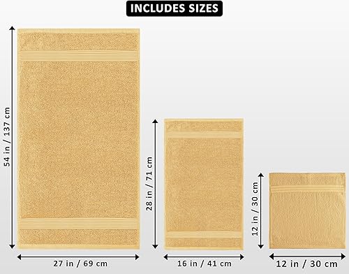 Miniatura 2 de Set de toallas Premium 700GSM, 8piezas 2toallas de baño, 2toallas de mano y 4paños, algodón, lavable a máquina, calidad de hotel, supersuave y muy