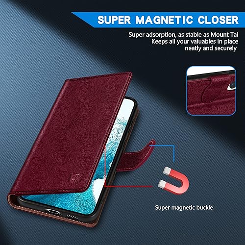 Miniatura 4 de ZZXX Funda tipo cartera para Samsung Galaxy S23 Plus con bloqueo RFID, ranura para tarjetas, función atril, cierre magnético, funda protectora de