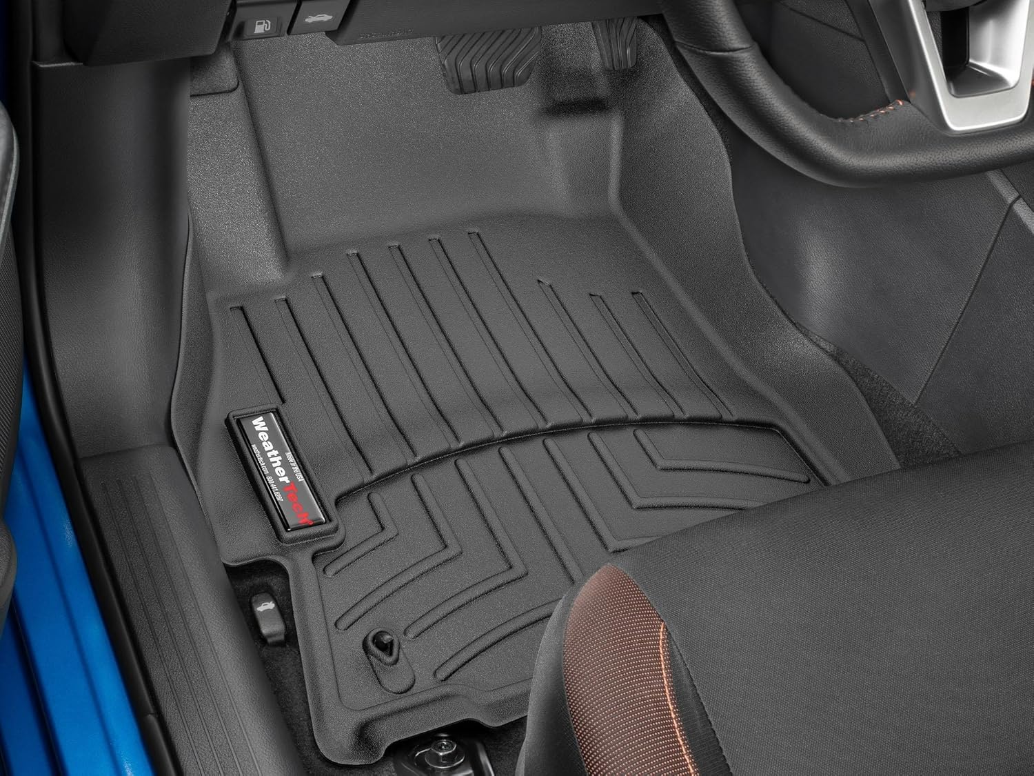WeatherTech Custom Fit FloorLiners for Nissan Versa - 1st Row (4415821), Black
