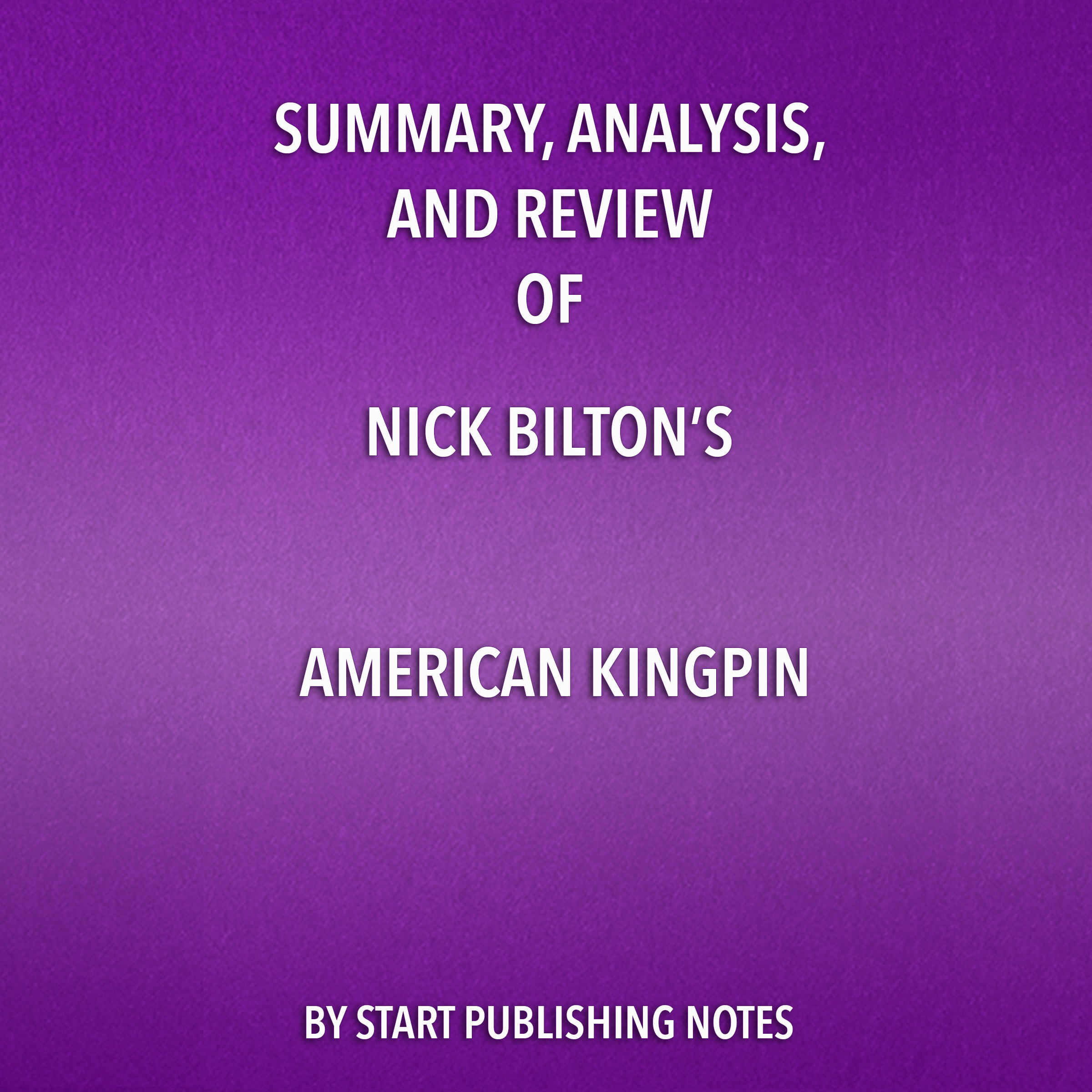 Summary, Analysis, and Review of Nick Bilton's American Kingpin