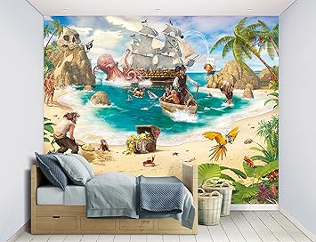Walltastic Pirate Treasure Adventure Wallpaper Mural Fsc Paper Multi 8 Feet High X 10 Feet Wide 1 Size Amazon Com Walltastic Pirate Treasure Adventure Wallpaper Mural Fsc Paper Multi 8 Feet High X 10 Feet Wide 1 Size Amazon Com