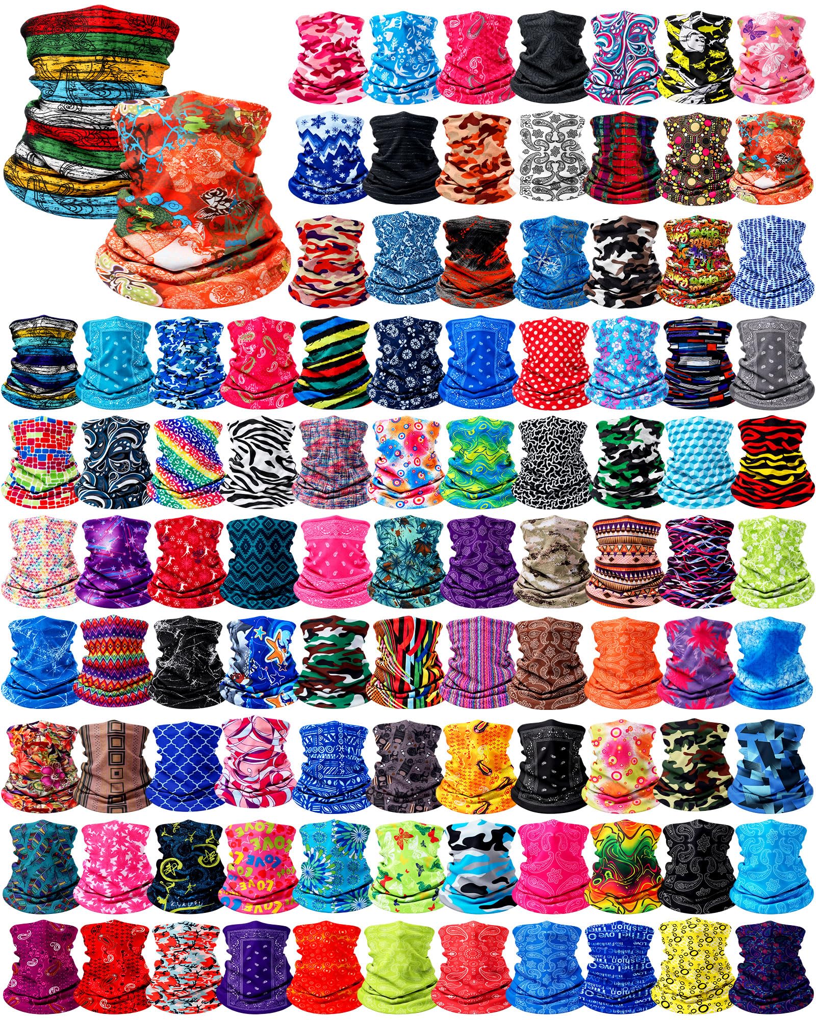100 Style Bulk Neck Gaiter Face Cover Mask Men Outdoor