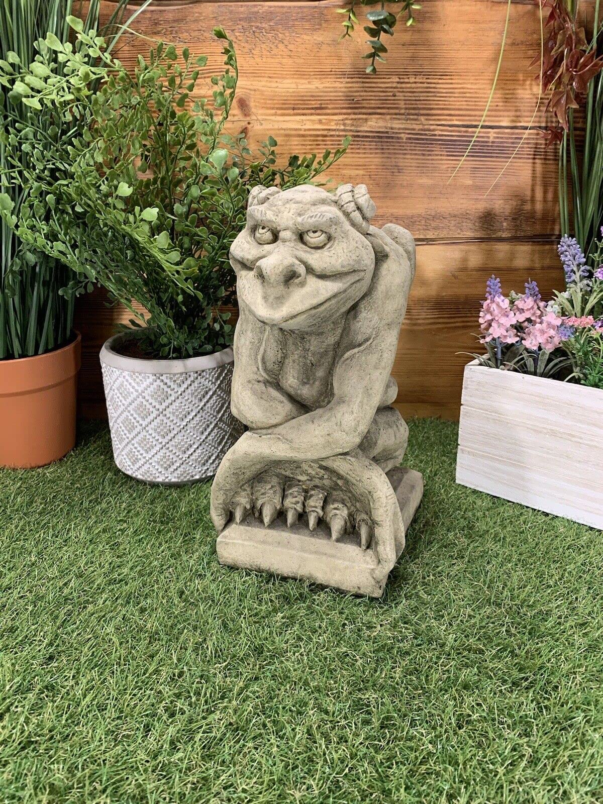 J And L Stone Ornaments Brown, Grey Gothic Gargoyle Gremlin Devil Dragon Detailed Ornament