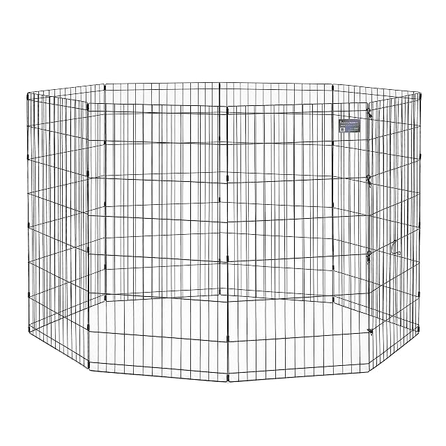 Foto 2 de 5 de MidWest Homes for Pets - Parque de ejercicio y juego para perros y mascotas, metálico, plegable, sin puerta…