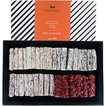 Turkish Delight Behlul by BAKIRKAZAN, Turkish Twist Delights 72 piece Candy 17.06 oz, w/4 Flavors: Orange, Pomegranate, Zereshk Black Mulberry, Luxury Food Gifts, Turkish Delights Assorted Flavors Gourmet, Best Food &amp; Beverage ramadan gift bar sweets Gifts Option, Lokum,Kadayif Kataifi Vegan Turkish Snacks no.180 turkish candy