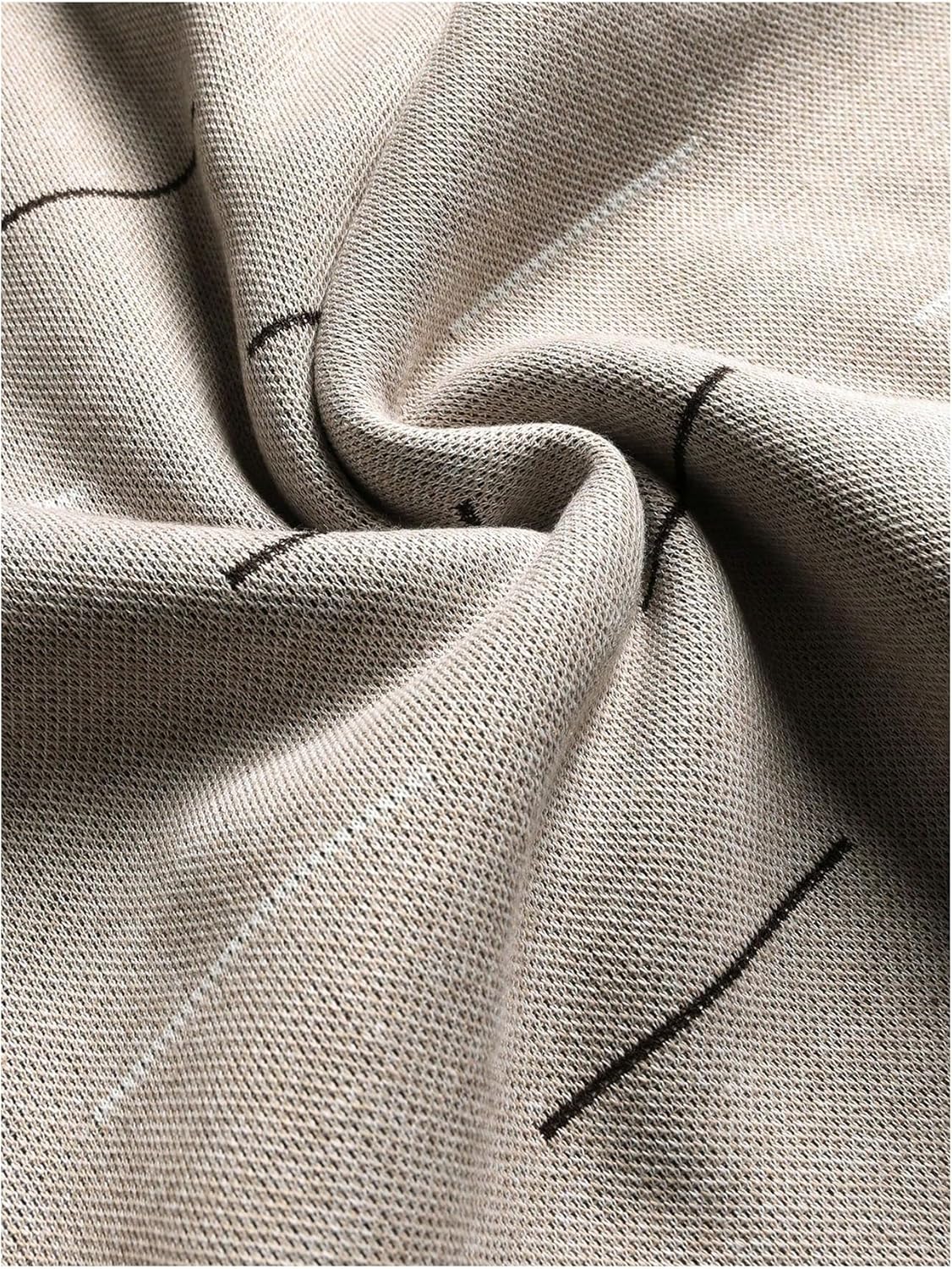 OYOANGLE Men's V Neck Sweater Vest Printed Work Dressy Sleeveless Knitted Pullover Sweaters - Image 5