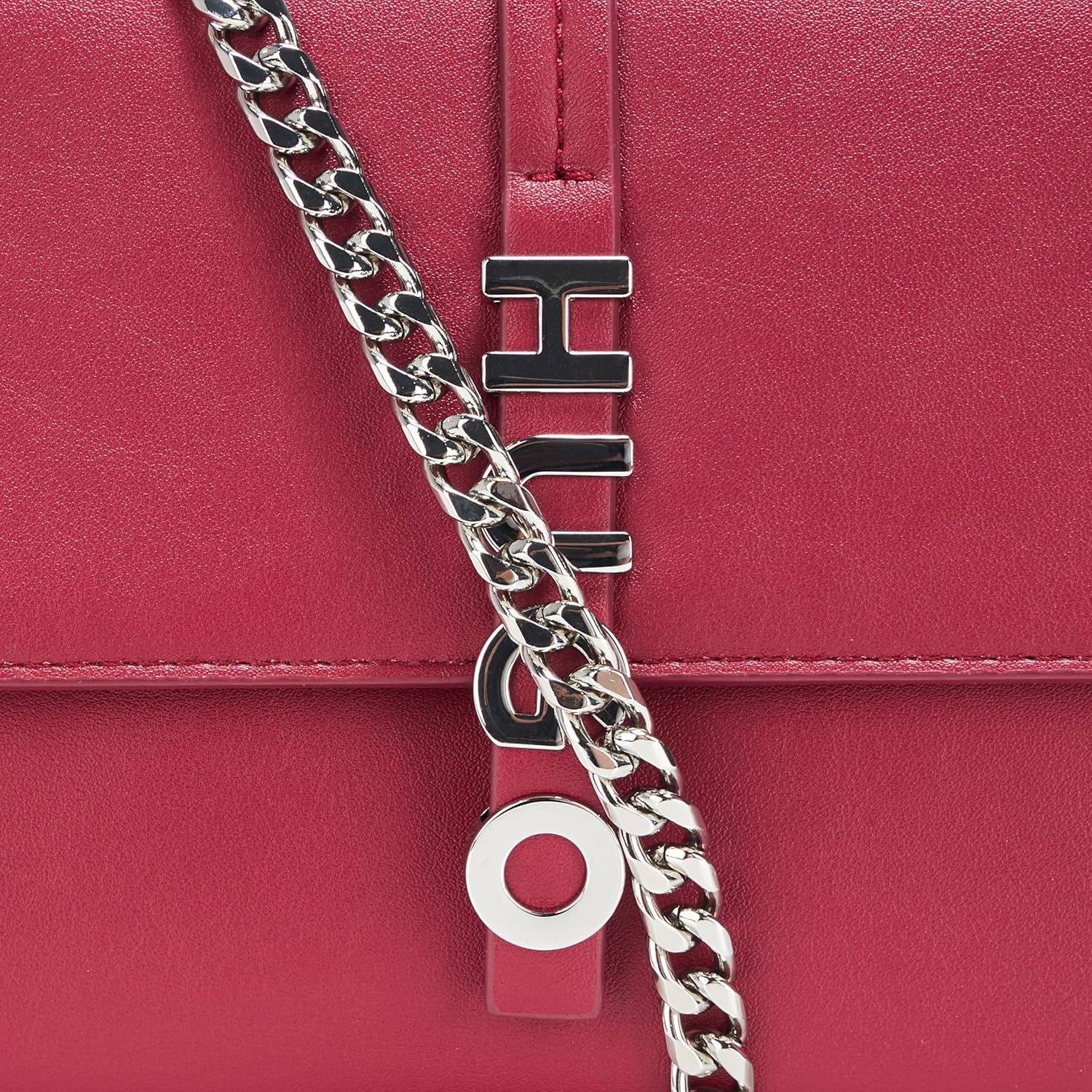 HUGO womens Vertical Logo Clutch With Chain - Image 4