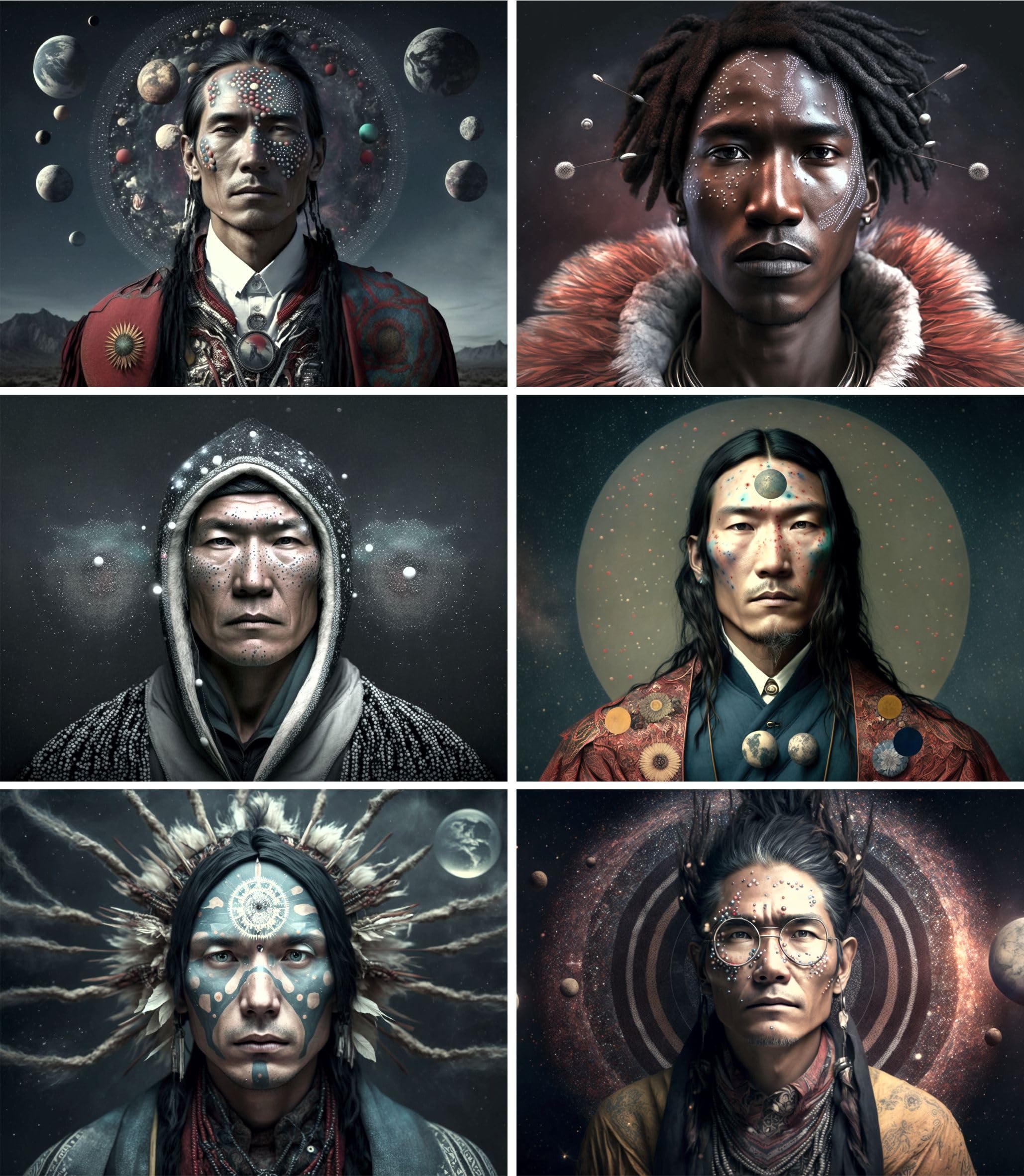 Cosmic Men Rice Paper, 20 x 26,6cm (6pc) - 6 Designs for Scrapbooking Cards Crafts, Decoupage by Craft KREATIVELYs