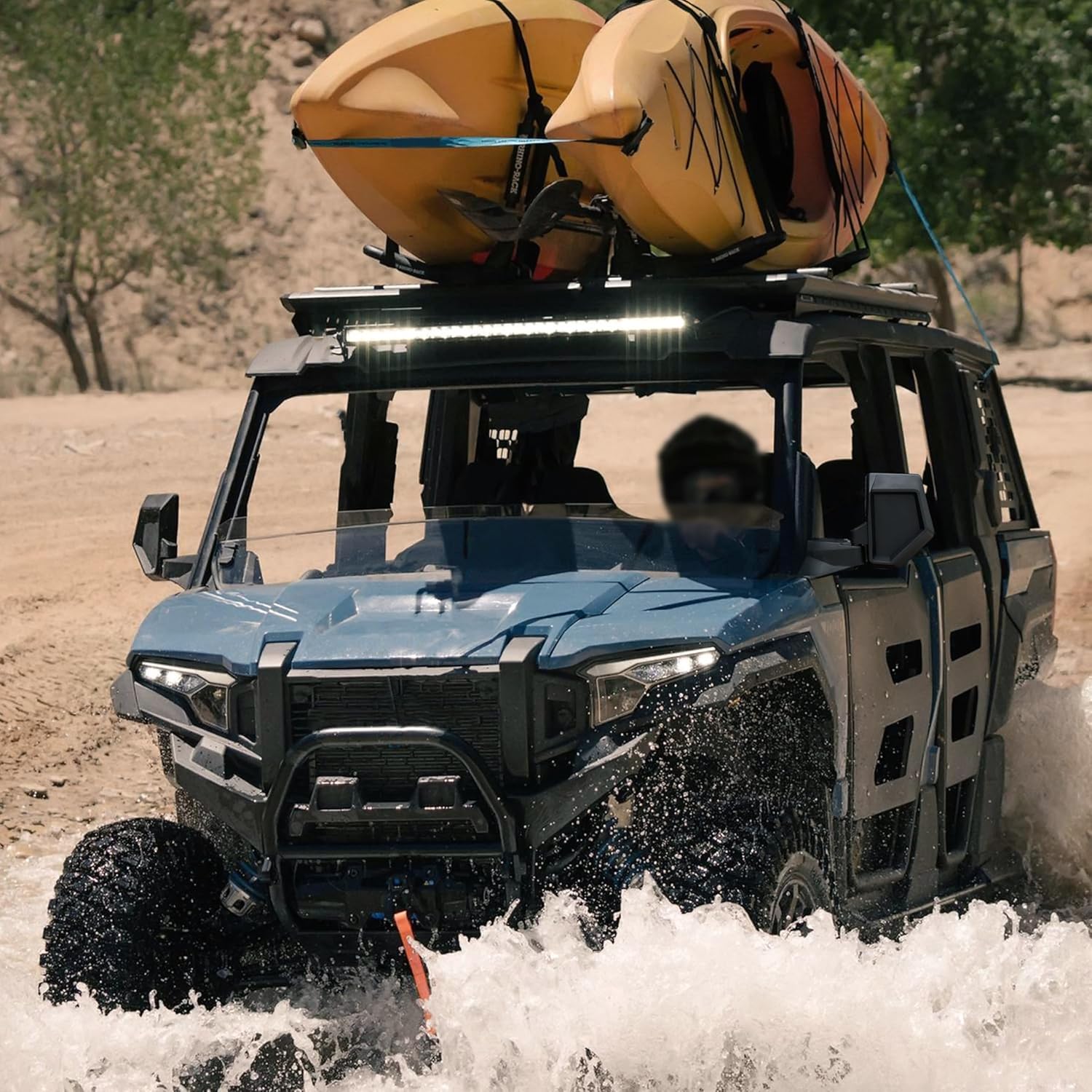 UTV Side Mirrors for Polaris XPEDITION XP/ADV 2024+, Left Right Adjustable Folding Rearview Mirrors Kit w/A-pillar Mounts for Polaris XPEDITION XP/XP 5/ADV/ADV 5 2024+, Replace #2884491