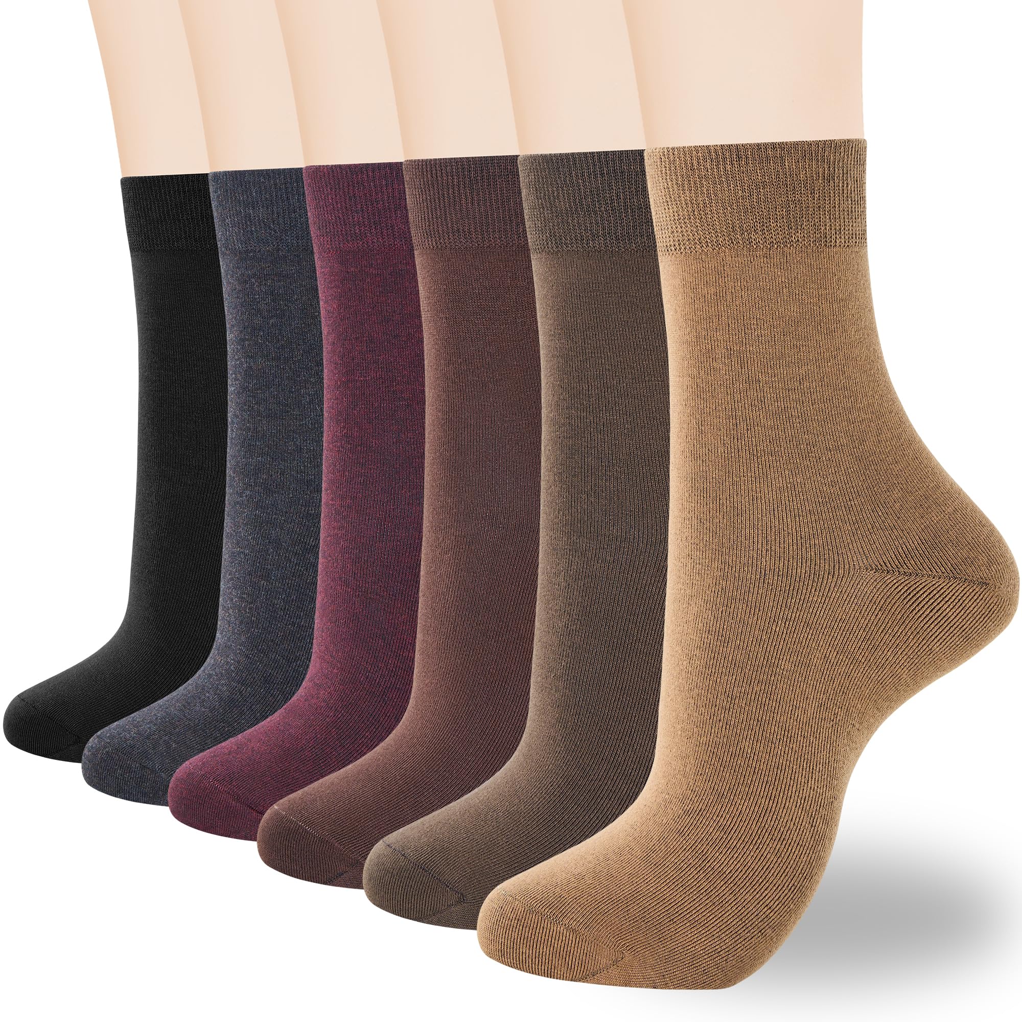 Women's Athletic Ankle Socks-Denisy Running White Soft Low Cut Sports Tab Socks Black for US Size 6-9（6 Pairs)-image-40