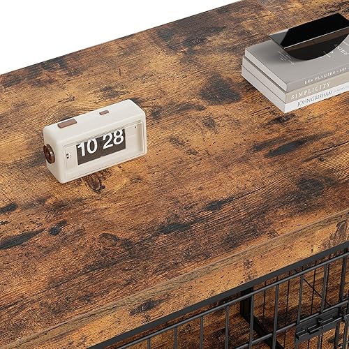 Miniatura 8 de HOOBRO Dog Crate Furniture for 2 Dogs, 63" Large Double Dog Crate Furniture with Divider, Wooden Indoor Kennel TV Stand for Medium Large Dogs,