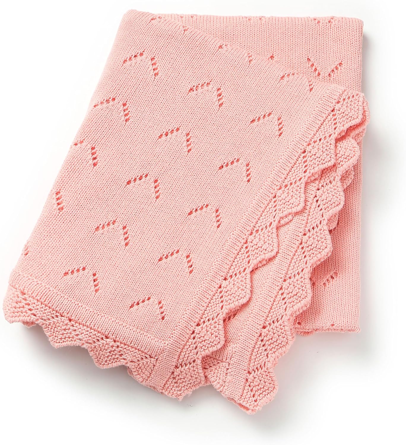 Baby Blanket 100% Cotton Knit Swaddle Soft Newborn Receiving Blanket Cozy for Boy/Girl Crib,Stroller Pink 40x30in Baby Blanket 100% Cotton Knit Swaddle Soft Newborn Receiving Blanket Cozy for Boy/Girl Crib,Stroller Pink 40x30in