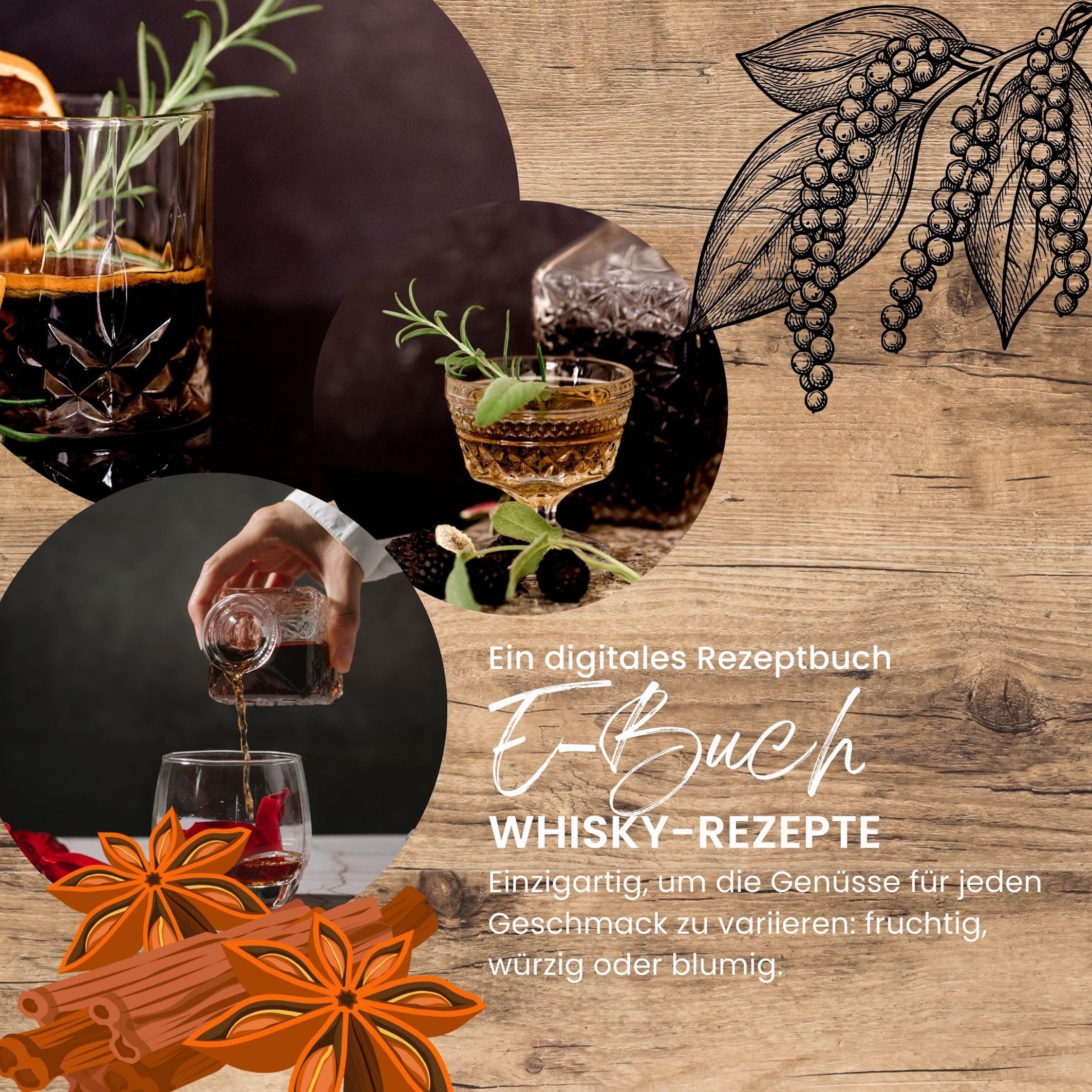 L&G® Persönliches Whisky-Gewürz-Entdeckungsset - Exklusives DIY-Set für Mann/Frau, Originelle Geschenkidee Weihnachten, Geburtstag, Valentinstag, Unvergessliche Heimerlebnisse