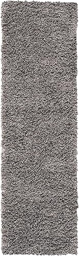 Miniatura 2 de SAFAVIEH August Shag Collection - Alfombra de pasillo, 2 x 7 pies, color gris, diseño sólido, no desprende pelusa y de fácil cuidado, 1.5 pulgadas
