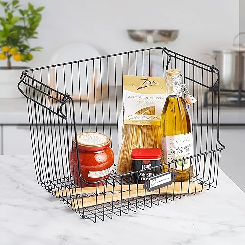 Miniatura 10 de Spectrum Diversified Vintage Living - Cesta apilable grande para almacenamiento y organización en el hogar