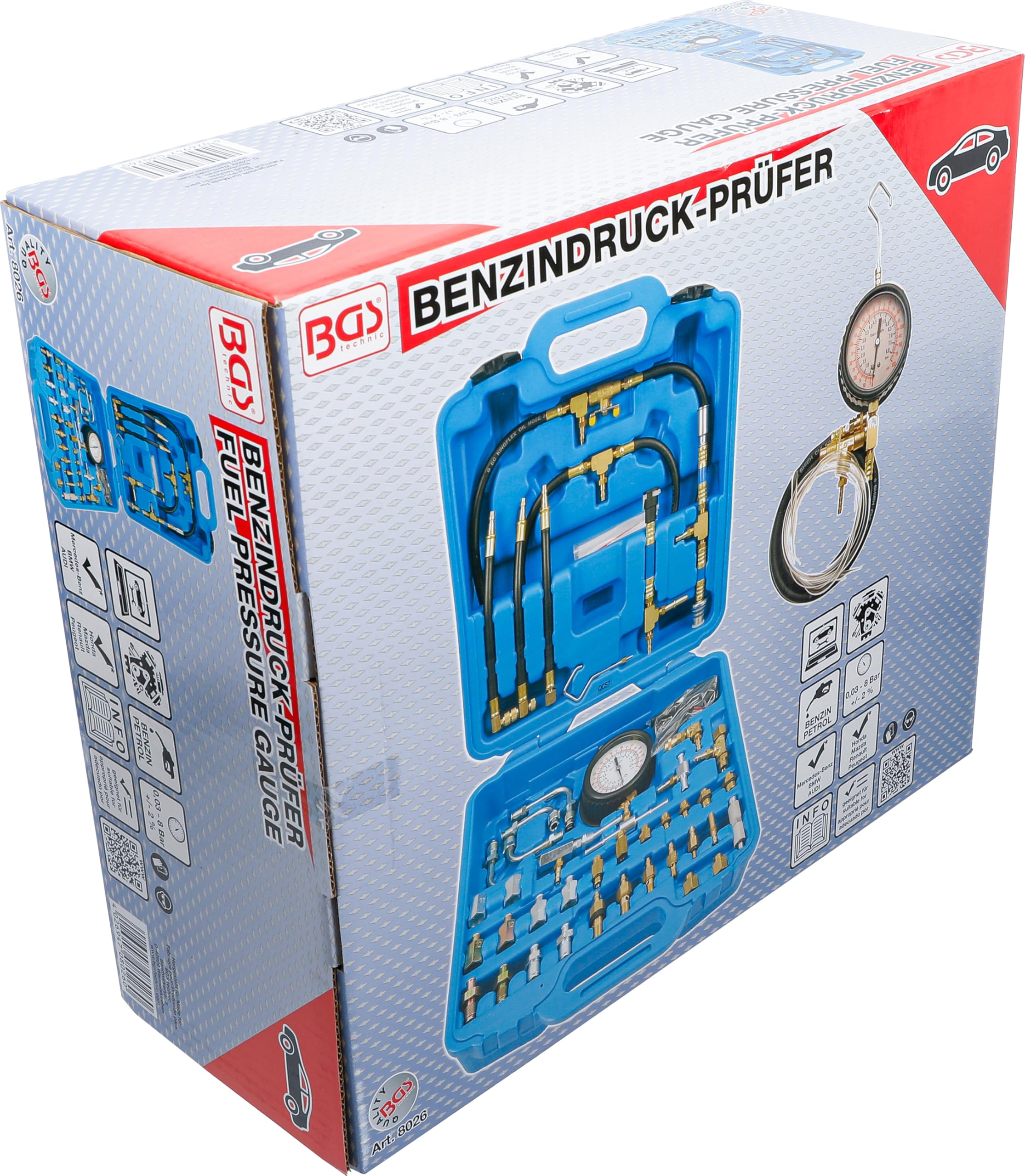 BGS 8026 | Benzindruck-Prüfer | 0-8 bar