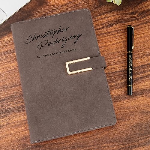 Miniatura 3 de Fanery sue Diario personalizado de escritura recargable para hombres y mujeres, cuaderno de tapa dura de piel sintética, tamaño A5, 200 páginas