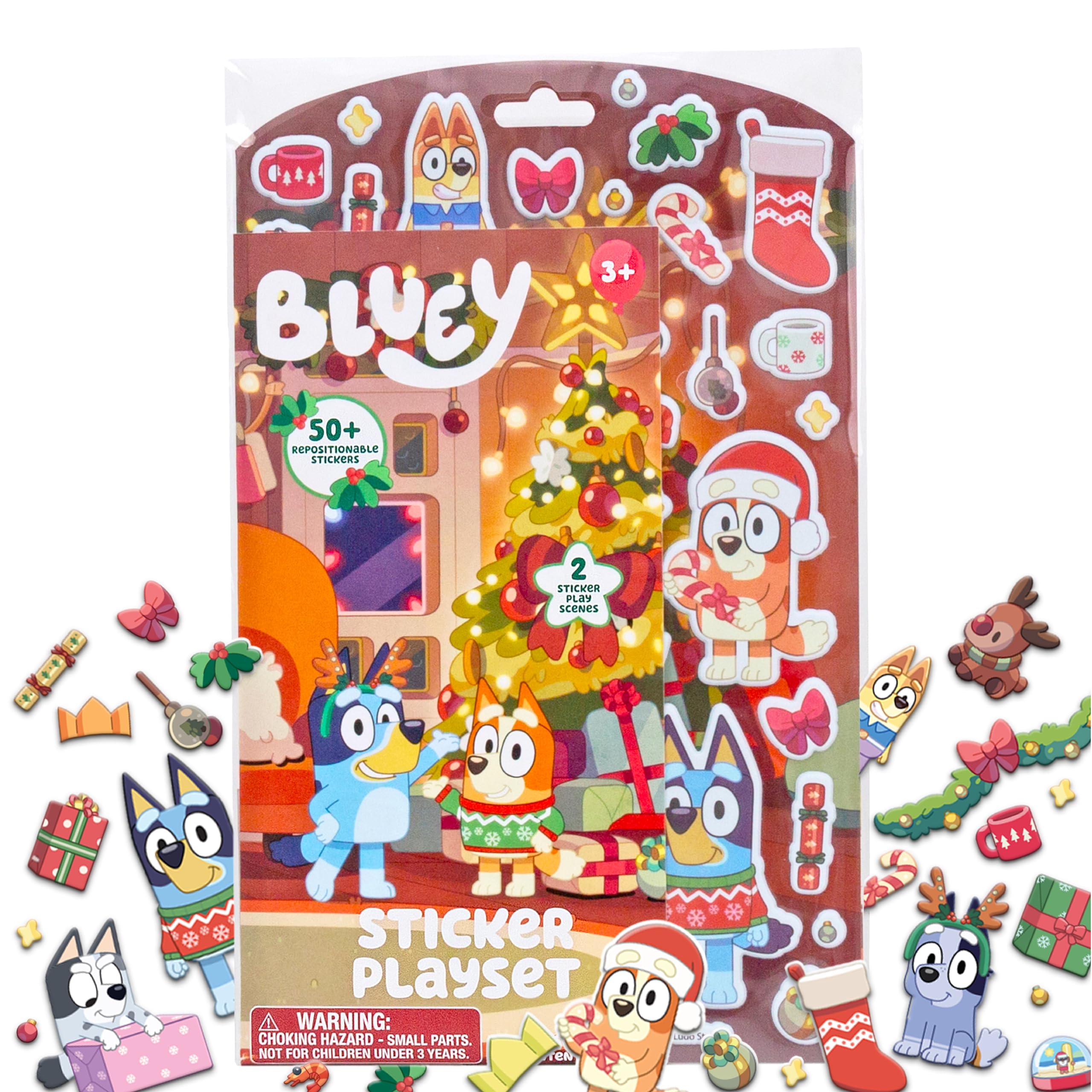 Horizon Group USA Puffy Sticker Playset, Bluey Holiday