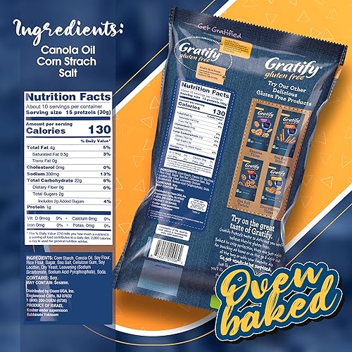 Miniatura 2 de Osem Gratify Pretzel Party Mix - Mezcla de sal marina, paquete de 2 (10.5 onzas x 2) Vegano y sin gluten al horno, deliciosidad horneada