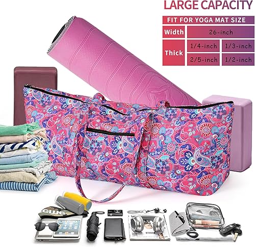 Miniatura 5 de Boulder Bee  Bolsa para esterilla de yoga  Portador grande para esterilla de yoga con bolsillo húmedo  Regalos de yoga  Bolsa de gimnasio para mujer