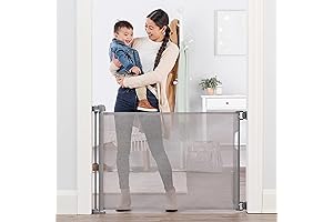 Retractable Dog Mesh Gate: Regalo Extra Wide, Easy Install